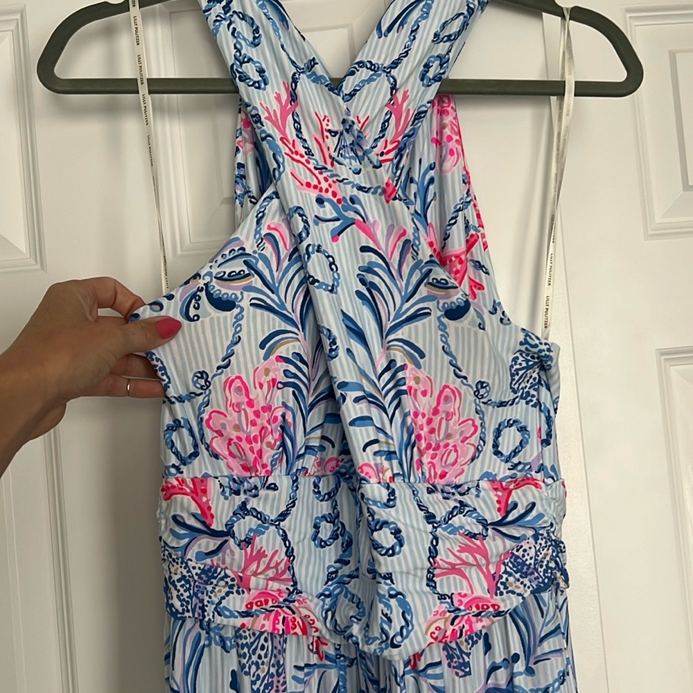 Lilly Pulitzer Floral Twist Front Sleeveless Dress